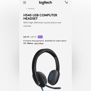 Brand New Logitech wires headphones good for gaming/WFH